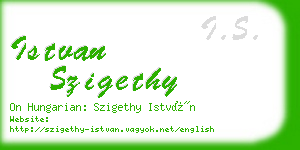 istvan szigethy business card
